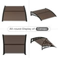 thumbnail image 3 of EDOEMSE ABS Door/Window Awnings for Patios, Outdoor Front Door Canopy Sun Shade Cover for UV Rain Snow Protection, Brown & Black, 3 of 7