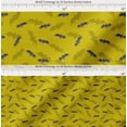 thumbnail image 2 of Soimoi Yellow Cotton Poplin Fabric Shadow & Bat Animal Print Fabric by the Yard 56 Inch Wide, 2 of 7
