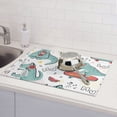 thumbnail image 2 of Cauagu Dish Drying Mat,24*18 inch Absorbent Dish Drainer Kitchen Counter,Dish Drying Pad for Countertops,Sinks,Draining Racks( Music Lover Dinosaur), 2 of 8