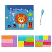 Magnetic Fraction Disc Demonstrator Elementary School Math Teaching Denominator Numerator Decomposition Awareness Addition and Subtraction Operations 5ml