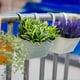 thumbnail image 3 of Metal Hanging Flower Pots, Removable Hook, Balcony or Garden Planter (27 x 21 x 14.5 cm) Blue, 3 of 5