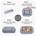 thumbnail image 6 of Exclusivo Mezcla Ribbed Plush Cuddler Dog Bed, 20"×16" Calming Pet Bed with Non-Slip Bottom for Small Dogs, Light Grey, 6 of 7