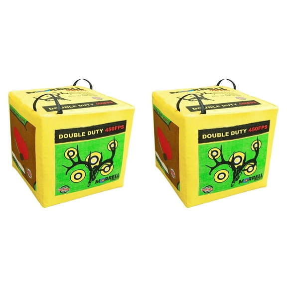 Morrell Double Duty 450 FPS Cube Field Point Archery Bag Target, 2 Pack