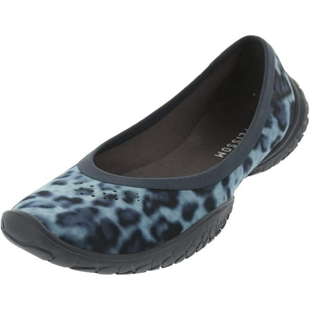 

LISSOM Women s Flyte Blue Leopard Printed Slip-On Shoes - Lightweight & Flexible - 8mm Heel Toe Drop Removable Insoles - Size 8.5