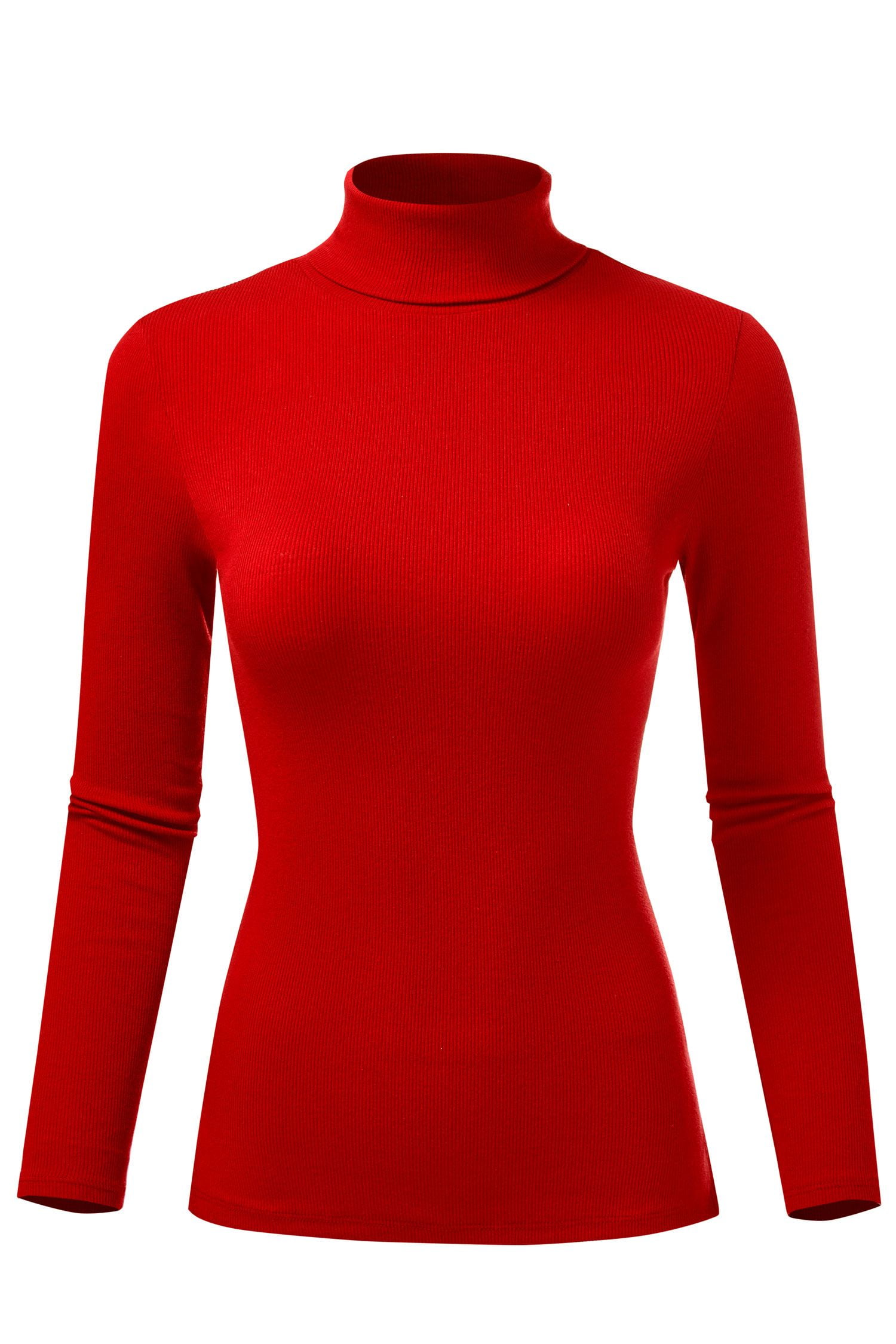Relaxed Fit Ribbed Hip-Length Turtleneck Sweater for Women – Cozy Casual Comfort