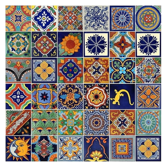 Mexican Tiles 4x4 Handpainted Hundred Pieces Assorted Designs