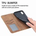 thumbnail image 3 of Étui pour IPhone XR Étui en Cuir Simple Portefeuille d'Affaires Couverture Rabattable Antichoc, 3 of 5