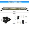 thumbnail image 2 of 12in LED Work Light Bar SPOT FLOOD For Buses Pickups Campers Tracks Trains Car, 2 of 6