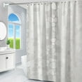 thumbnail image 4 of Shower Curtain EVA Thick 3D Frosted Pebbles - Heavy Duty Waterproof Liner Tool-Free Installation with Hooks, 4 of 7