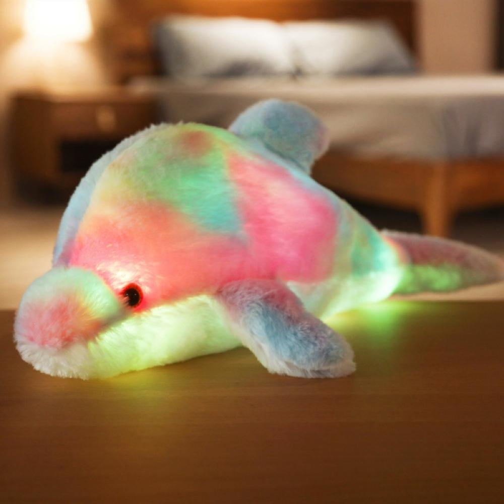 Colorful Glowing Dolphin Stuffed Animal Night Light for Kids in Burkina Faso at XOF 35897 Rating 5