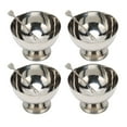 thumbnail image 4 of Tazones Para Helado - Juego De 4 Tazas De Ensalada De Acero Inoxidable Tazas Para Batidos De Helado Juego De Tazas De Postre Reutilizables De Acero Inoxidable Para Fiestas De Golosinas De Frutas, 4 of 5