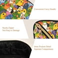thumbnail image 5 of FORMRS Makeup Bag Travel Cosmetic Organizer for Women Fold Flat Zipper Pouch with Handle, Cartoon Birds Pattern, 5 of 8
