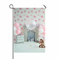 thumbnail image 1 of Bandera de Jardín ABPHQTO con Globos rosa y blanco 70x100 cm, 1 of 1