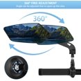 thumbnail image 2 of shiyou-Bike Mirror 2 Pack, Bicycle Mirrors for Handlebar 22-25mm with Blu-ray Scratch Resistant Glass Lens, 360°Adjustable Shockproof Bike Rear View Mirror, Fit for Mountain Road Bike Scooter Motocyc, 2 of 4