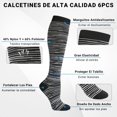 thumbnail image 3 of 6 Pares Calcetines de Compresión, Medias de Compresion para Mujer y Hombre, Calcetines de Compresión 15-25 mmHg, Calcetas de Compresion para Sprots, Fútbol, Embarazo, Enfermeras, Médicos, 3 of 5