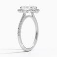 thumbnail image 2 of Dash Jewel 2 Ct Oval Excellent Cut Diamond Ring - Floral Diamond Rings for Women's - Silver 14K White Gold Over Ring - Eternity Band Diamond Rings for Women's - Milgrain Diamond Rings for Her, 2 of 6