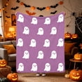 thumbnail image 2 of AYktou Halloween Throw Blanket, 60×80 Inch Fall Ghost Blanket Thanksgiving Portable Picnic Blanket Cozy Warm Flannel Decorative Sofa Blanket for Office Bedroom Living Room Couch Bed Home Decor, 2 of 6