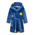 thumbnail image 5 of SILVERCELL Boys Girls Robe Toddler Hooded Blue Astronaut Plush Bathrobe for Boys Girls 2-12 Years, 5 of 12