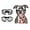 2PCS, variant on NAMSAN Dog Goggles Medium to Large Dog UV Sunglasses Windproof Anti-Dust Antifog Pet Dog Glasses Outdoor Protection, Medium Size Dogs Sunglasses with Elastic Straps, Black