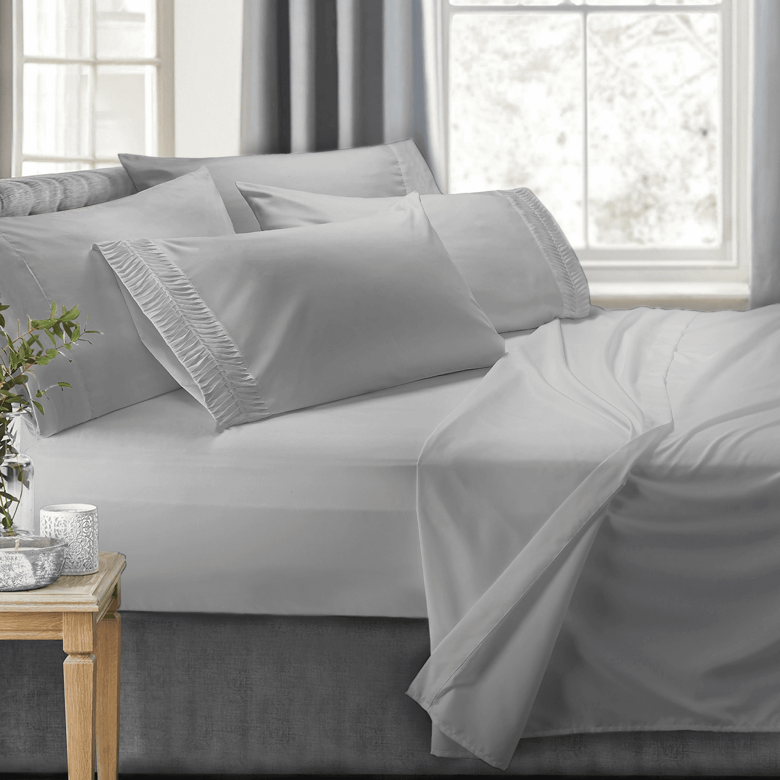 For pure linen bed sheets made with incredible quality, try bed threads flax linen bedding. walmart