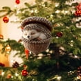 thumbnail image 5 of romoty 3D Resin Sleeping Hedgehog Christmas Tree Ornament, Woodland Hedgehog in Acorn Nut Shell Hanging Figurine for Holiday Home Decor, 5 of 6