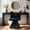 Black, variant on Green Swivel Vanity Chair | 360° Rotating Makeup Chair with Butterfly Back, Chenille Velvet Accent Chair with Decorative Pillow – for Bedroom, Dressing Table, Living Room, Dining, Home Office & Study