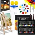 thumbnail image 2 of Acrylic Paint Set,46 Piece Professional Painting Supplies with Paint Brushes, Acrylic Paints, Easel, Canvases, Palette, Paint Knives, Brush Cup and Art Sponges for Hobbyists and Beginners, 2 of 7