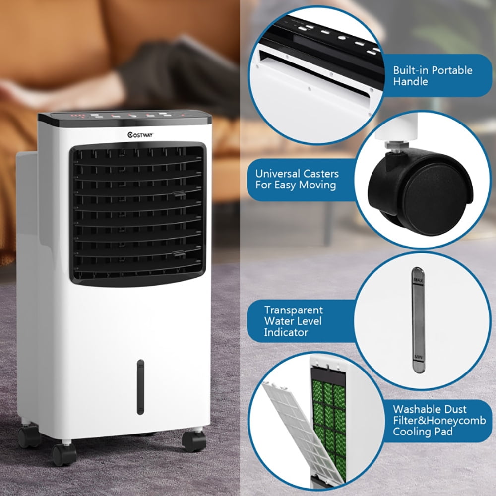 Resenkos Air Conditioner, Cooler,3-in-1 Portable Evaporative Air Conditioner Cooler with Remote Control for Home