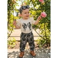 thumbnail image 4 of BemeyourBBs Newborn Baby Girls Hunting Clothes Infant Girl Spring Summer Fall Camouflage Outfits Bow Camo Bow Print Short Sleeve Romper Tops and Elastic Waist Pants Headband 2Pcs Set, 4 of 9