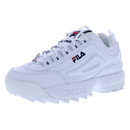 FILA Women's Disruptor II Premium Sneakers White/Fila Navy/Fila Red - 5FM00002-125