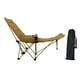thumbnail image 5 of Silla de campamento reclinable con silla de salón de reposapiés removible con bolsa de transporte portátil para picnic viajes césped piscina de pesca Caqui, 5 of 8