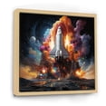 thumbnail image 2 of Designart "Interstellar Fusion of a Rocketship" Transportation Floater Framed Wall Art Living Room, 2 of 7