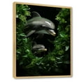 thumbnail image 2 of Designart "Eco Guardians Of The Dolphins" Animals Dolphin Floater Framed Wall Decor, 2 of 5