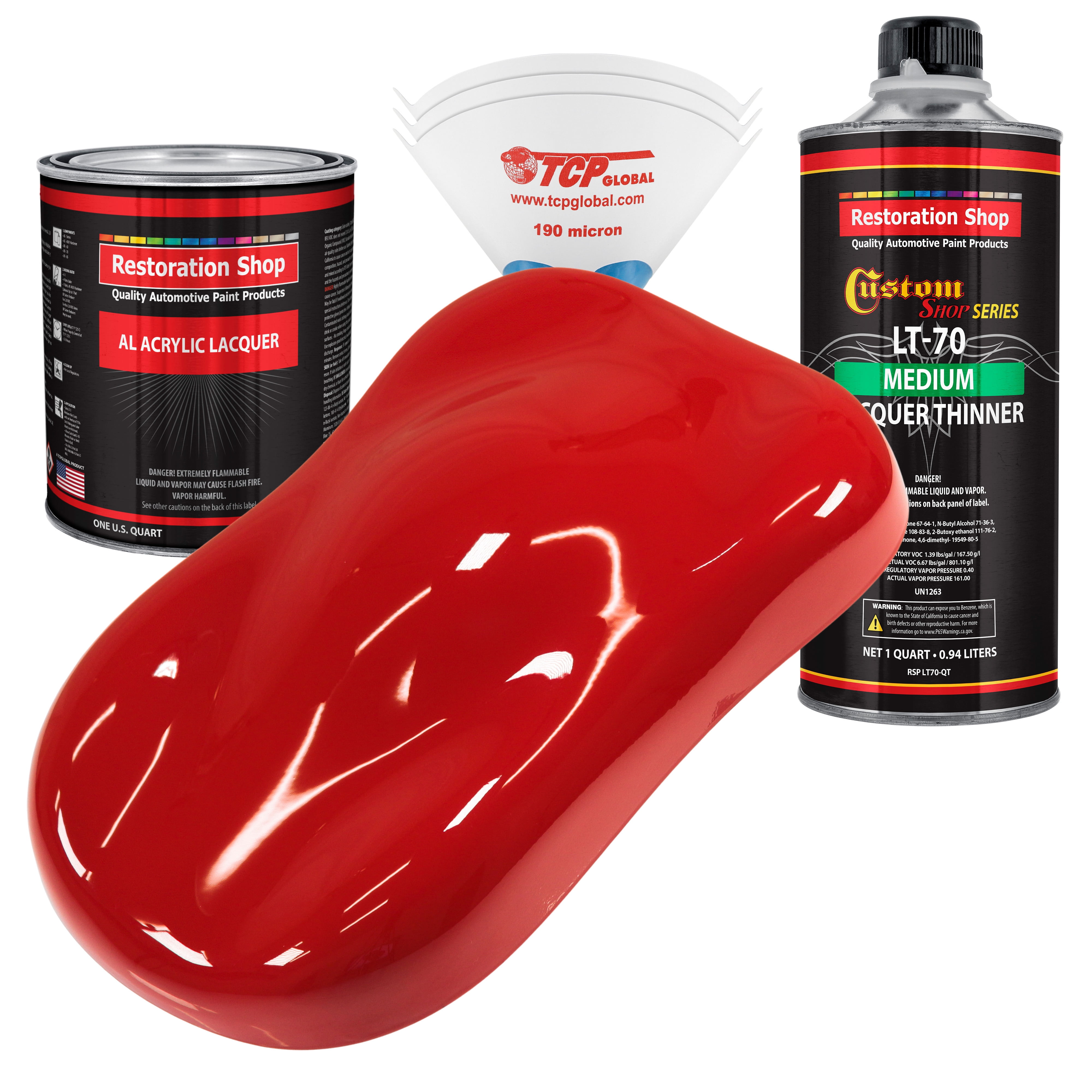 Restoration Shop Rally Red Acrylic Lacquer Auto Paint Complete