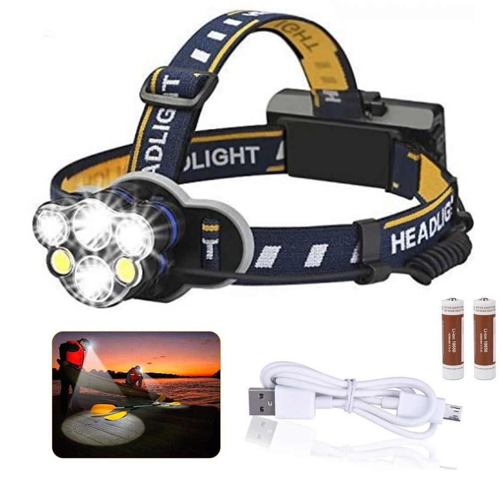 Ultra Bright LED Headlamp Camping Lamp Flashlight 8 Modes Outdoor Durable PD 