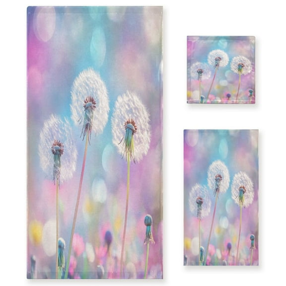 BZSMCE 3piece Bath Towel Sets Hand Bath Towels Fashion Glimmering Dreams Printed Towel Sets