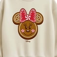 thumbnail image 2 of Disney - Minnie Gingerbread Head - Women's Oversized Fleece Crew Sweatshirt, 2 of 4