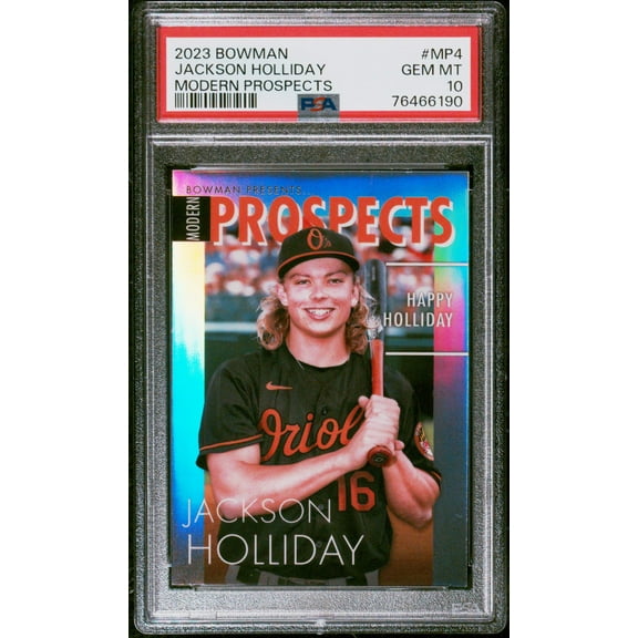Graded 2023 Topps Bowman Jackson Holliday #MP4 Modern Prospects Rookie RC Baseball Card PSA 10 Gem Mint
