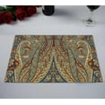 thumbnail image 2 of PKQWTM Paisley Motif Kitchen Dining Table Mats Placemats Size 12x18 Inches, Set of 2 Pieces, 2 of 2