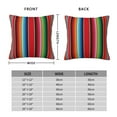 thumbnail image 6 of Wukai Mexican Serape Blanket Stripes Premium Polyester Fleece Pillow Covers with Hidden Zipper Closure,Luxuriously Soft and Durable-20"x20", 6 of 7