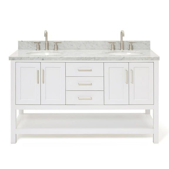 Ariel S061dcwovo Magnolia 60" Free Standing Single Basin Vanity Set - White