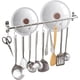 thumbnail image 4 of Riwesomey Estante para utensilios de cocina de acero inoxidable resistente al óxido, estantes para utensilios de cocina, ganchos deslizantes Artesanía, 4 of 6