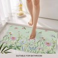 thumbnail image 6 of Flower Green Doormat Outdoor Entrance 16"x24", Blue Pink Daisy Wildflower Floral Botanical Absorb Moisture Dirt Door Mats, Non-Slip Rubber Backing Floor Mats Indoor, Low-Profile Front Door Rugs, 6 of 9