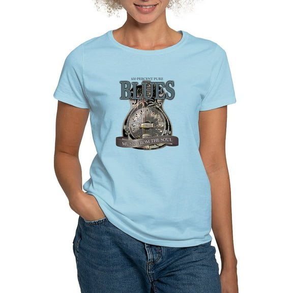 CafePress - Blues Music From The Soul Vintage T Shirt - Women's Classic T-Shirt