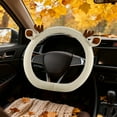 thumbnail image 5 of Hometravel Teddy Fleece Steering Wheel Cover, D-Shaped Winter Grip Protection, Soft Plush Automotive Interior Accessory for Comfortable Driving, 5 of 6