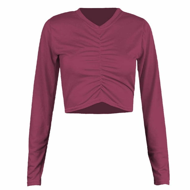Ichuanyi liquidación de la primavera de la primavera de la primavera de la primavera impresas en las mangas largas del cuello redondo de la camiseta corta ICHUANYI WER2023082208285