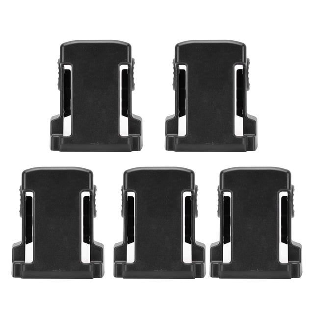 Accesorio de soporte de montaje de hebilla de batería portátil, 5 uds., negro