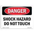 thumbnail image 1 of SignMission OS-DS-A-1218-L-2296 12 x 18 Po Signe de Danger OSHA - Risque de Choc Ne Touchez Pas, 1 of 1
