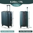 thumbnail image 4 of TydeCkare 24 Inch Hardside Expandable Luggage, Checked Medium Luggage with TSA Lock & Spinner Silent Wheels, Lightweight ABS+PC Hardshell Suitcase, 4 of 8
