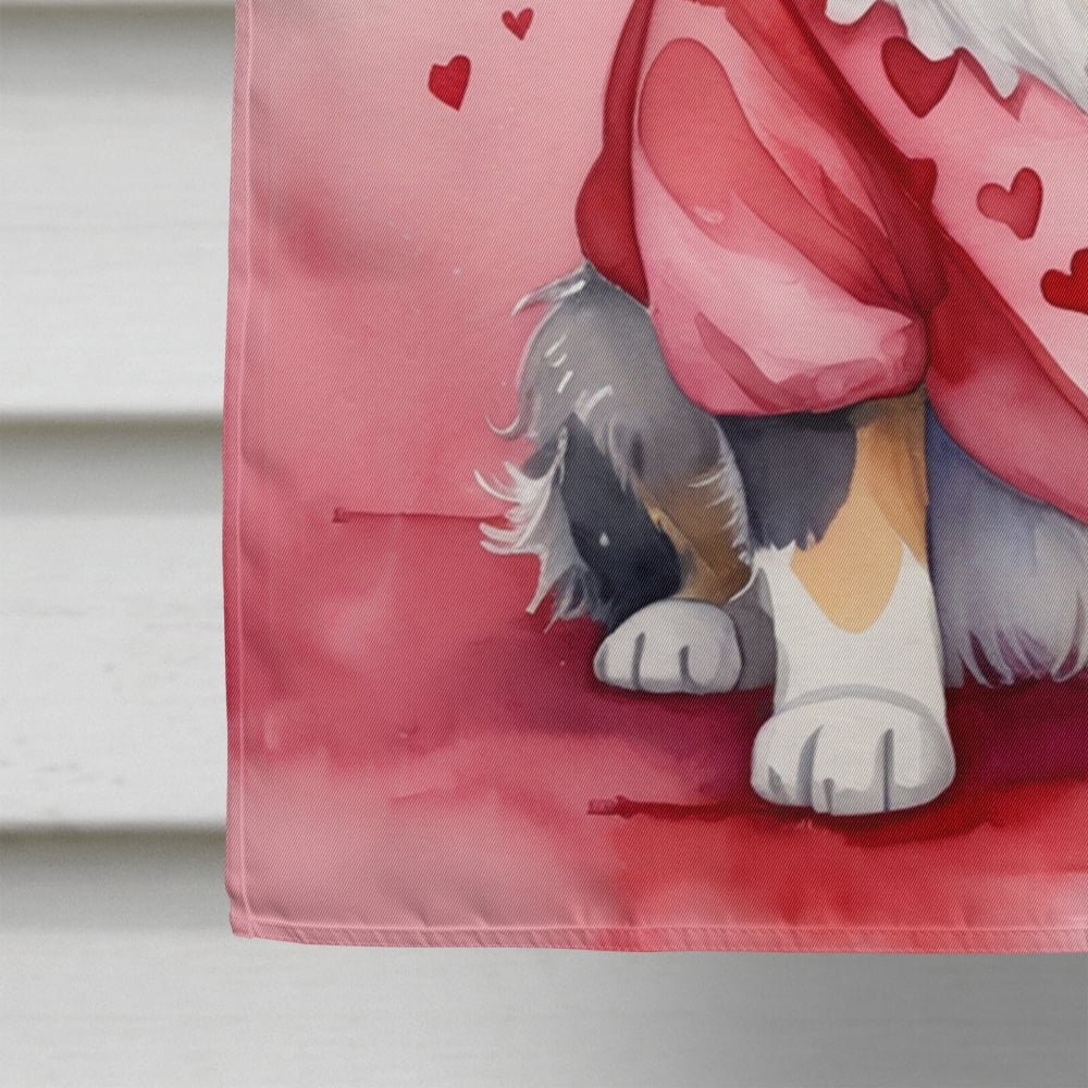 Australian Shepherd My Valentine House Flag 28 in x 40 in